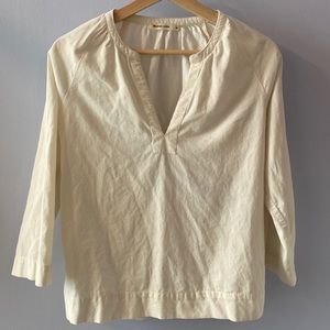 Marine Layer Banded Collar Top in Antique White Size Medium